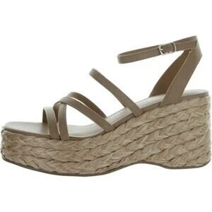 NWOB! Sun + Stone Finnickk Womens Faux Leather Strappy Wedge Sandals
